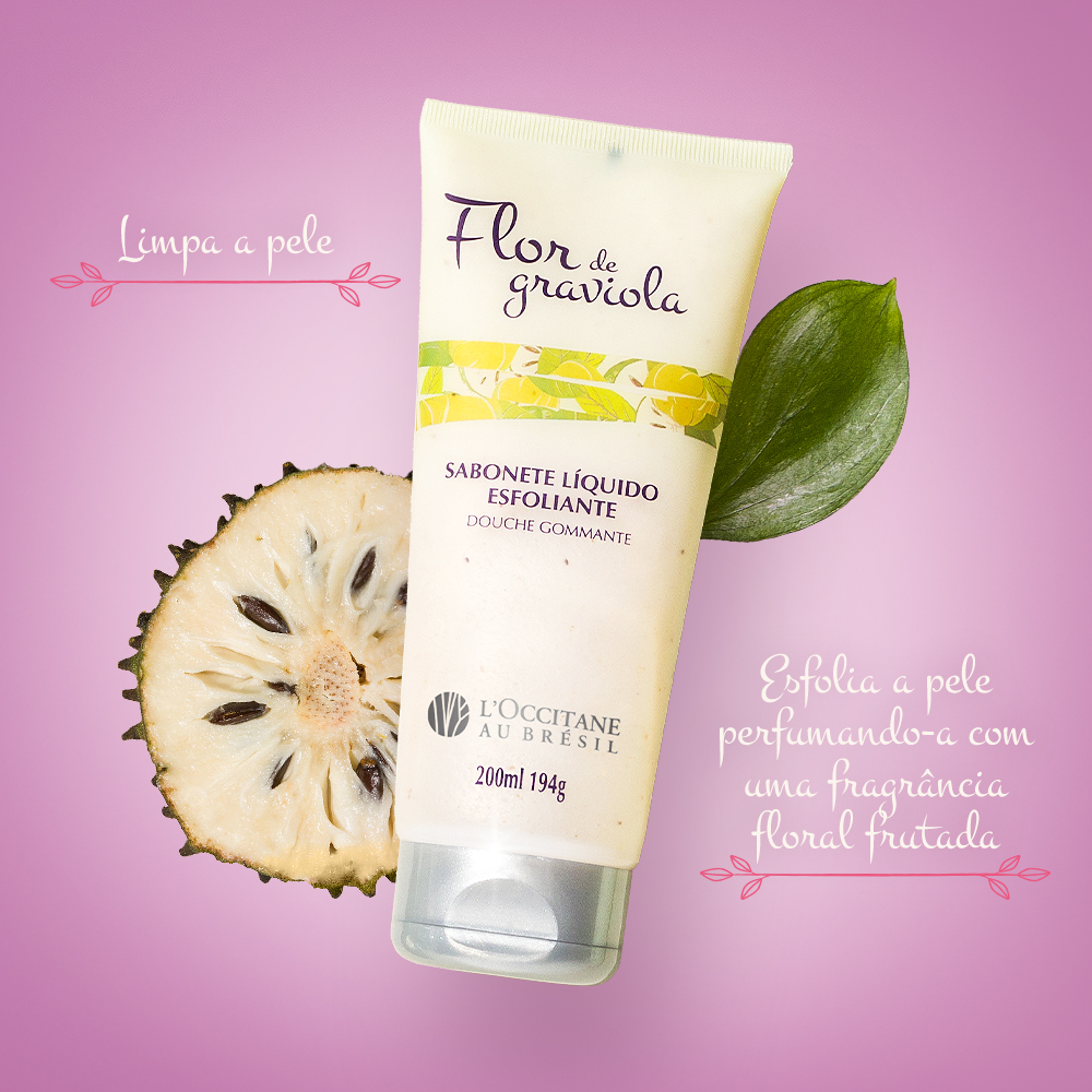 Sabonete Líquido Esfoliante Flor de Graviola 200ml, ,  large image number 1